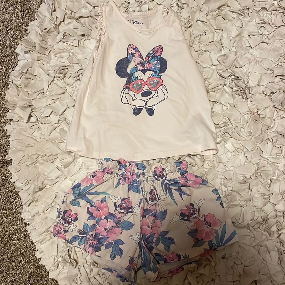 Baby Gap Disney Minnie Mouse tank and shorts